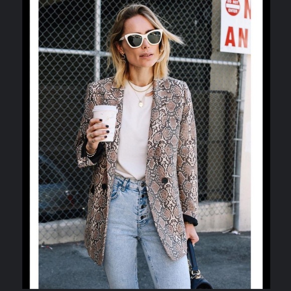 Anine Bing Madeline Blazer in Python, size M - Picture 10 of 10